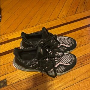 Adidas Black and Pink Women's Sneakers